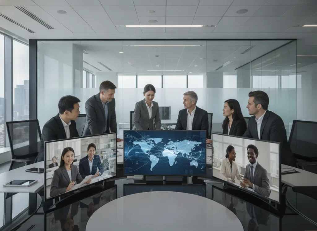 professional real photo of a diverse technology team